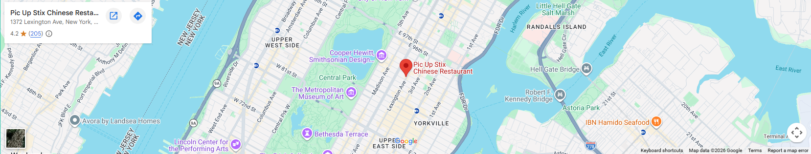 Location 1372 Lexington Ave, New York, NY 10128